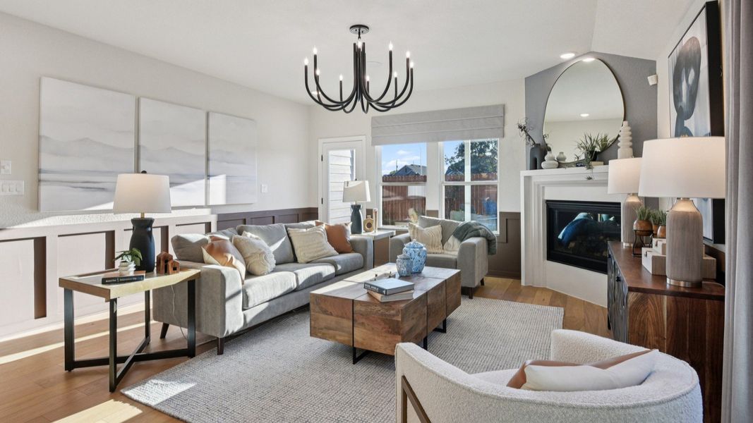 Furnished interior in a model home at Sunflower Ridge in New Braunfels (Image 7).