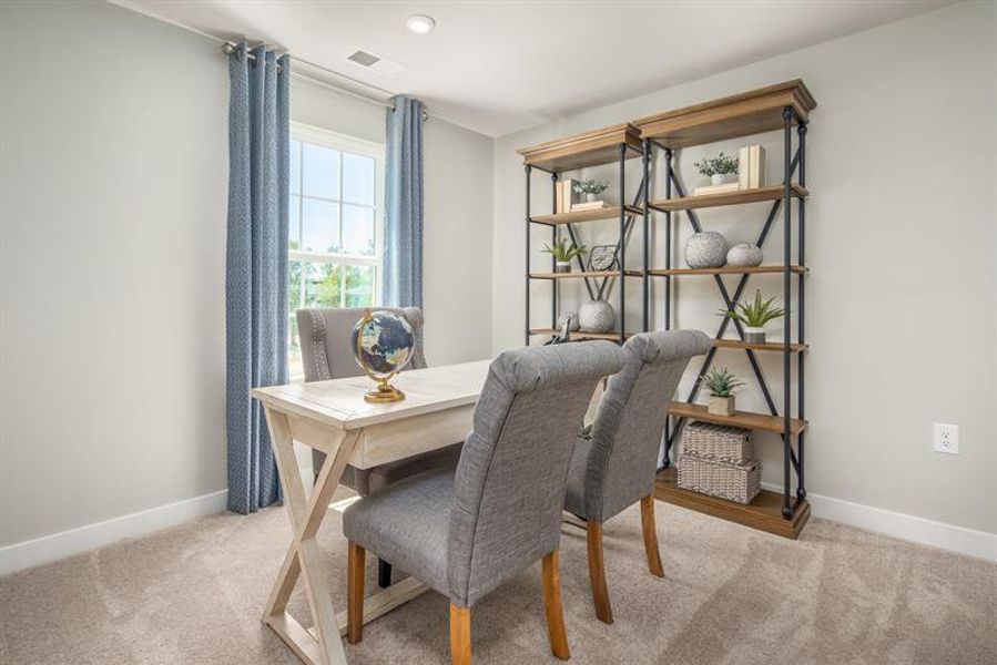 Furnished interior in a model home at Bozardt Farms in Charlotte (Image 6).