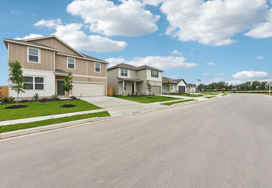 Front exterior of a home in the Cottonwood Creek community, located in San Marcos, TX (Image 9).