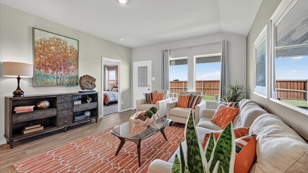 Furnished interior in a model home at The Hills at Reunion in Newark (Image 42).