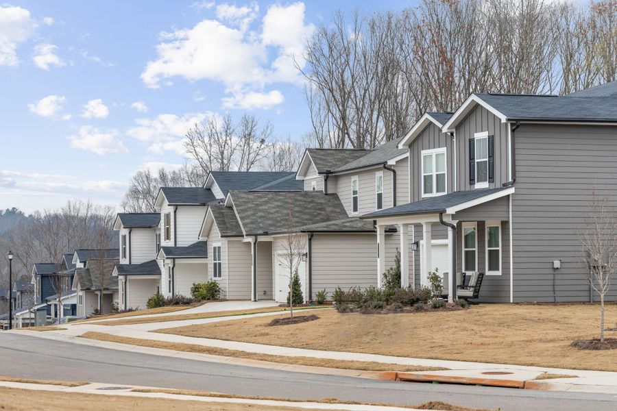 A row of houses. A row of houses.