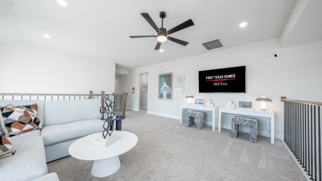 Furnished interior in a model home at Tabor Ranch in Krum (Image 13).