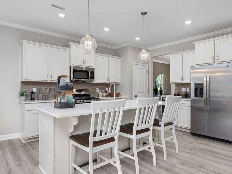 Furnished interior in a model home at Woodland Crossing in Zebulon (Image 32). Furnished interior in a model home at Woodland Crossing in Zebulon (Image 32).