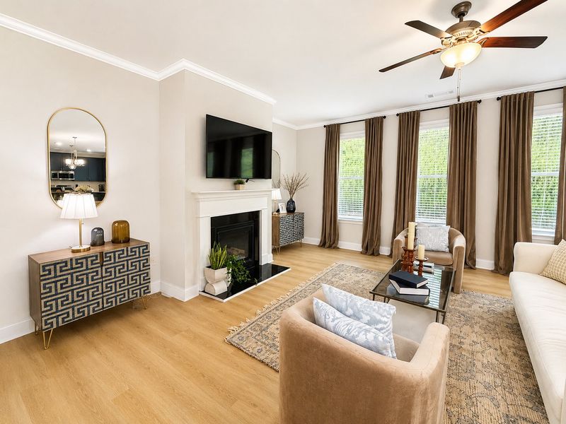 Furnished interior in a model home at Stratford Square in Lawrenceville (Image 5). Furnished interior in a model home at Stratford Square in Lawrenceville (Image 5).