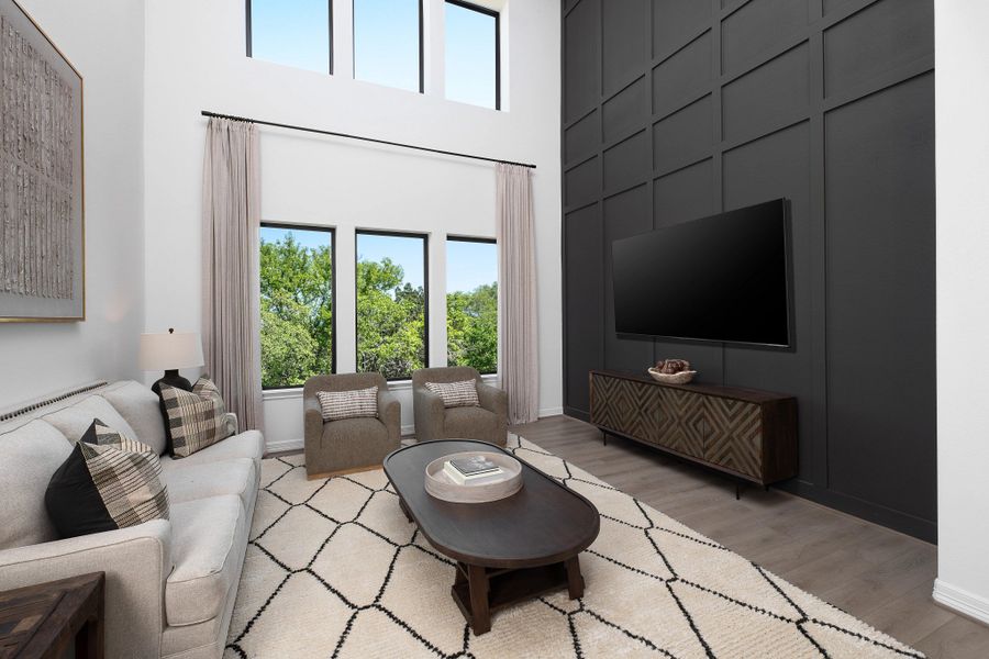 Furnished interior in a model home at Bergamo in Katy (Image 23).