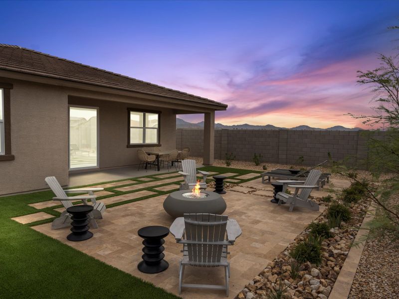 Exterior details of a home in Mesquite Mountain Ranch at Frontera, Surprise (Image 6).
