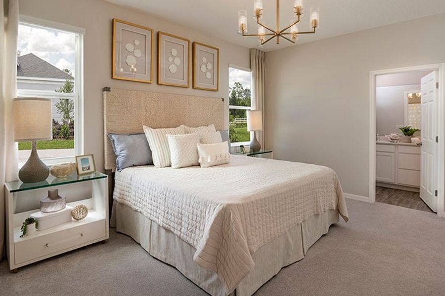 Furnished interior in a model home at Liberty Station Single Family in Orange City (Image 16). Furnished interior in a model home at Liberty Station Single Family in Orange City (Image 16).