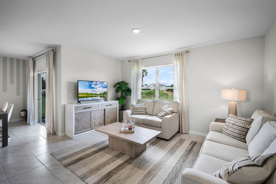 Furnished interior in a model home at Lakes at Laurel Highlands in Lakeland (Image 23).