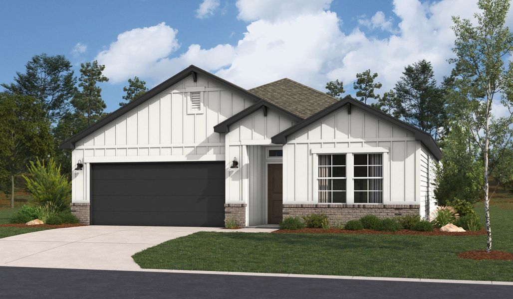 Front exterior of a home in the Hickory Ridge community, located in Elmendorf, TX (Image 16).
