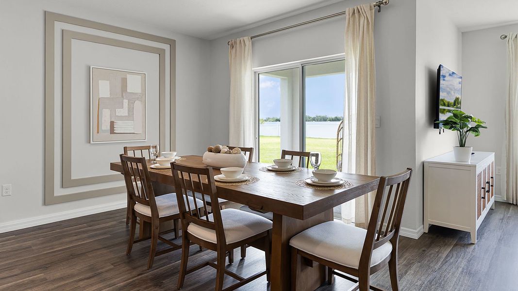 Furnished interior in a model home at Crosswinds in Haines City (Image 19). Furnished interior in a model home at Crosswinds in Haines City (Image 19).