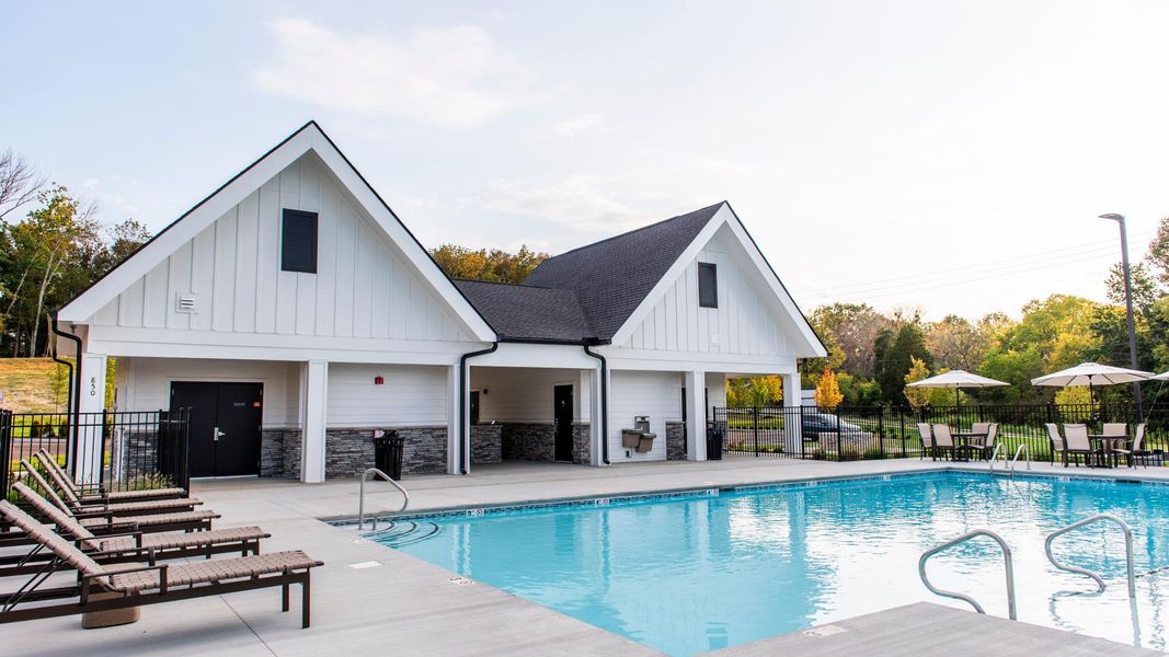 Cool off at the community pool Cool off at the community pool