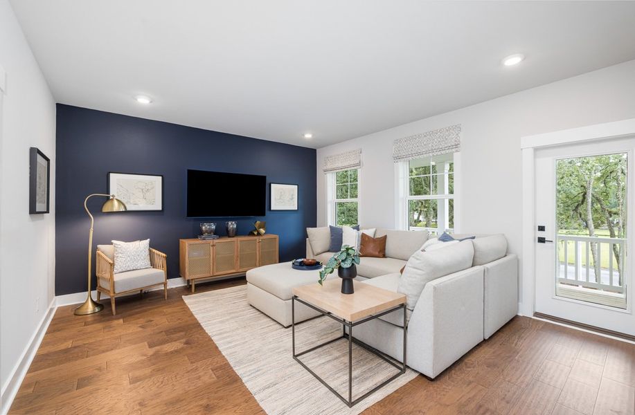 Furnished interior in a model home at The Oaks in Goose Creek (Image 9).