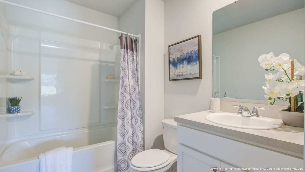 Furnished interior in a model home at Evergreen in Holly Hill (Image 17).