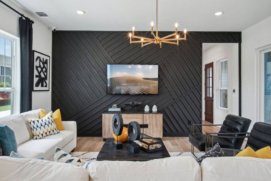 Furnished interior in a model home at Easton Park in Austin (Image 10). Furnished interior in a model home at Easton Park in Austin (Image 10).
