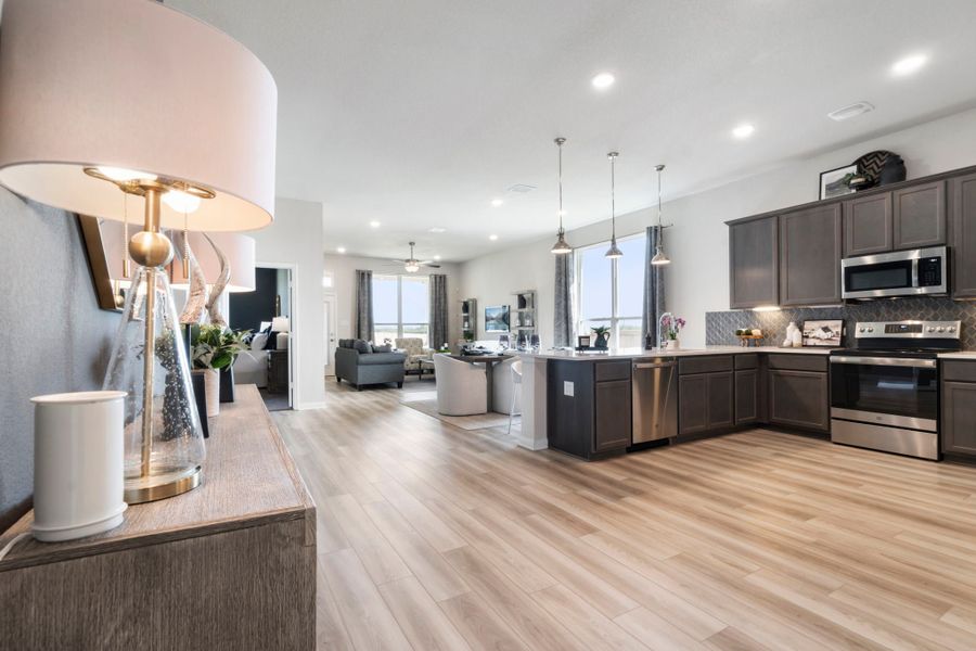 Furnished interior in a model home at Legacy at Park Meadows in Lorena (Image 10).