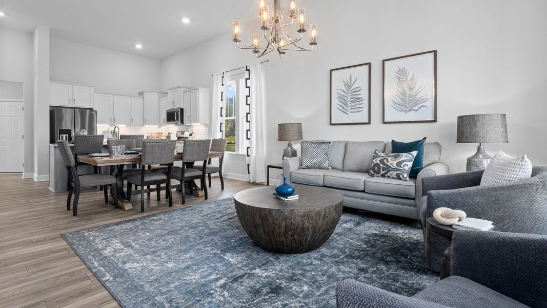 Furnished interior in a model home at Indigo at the Preserve in Myrtle Beach (Image 4). Furnished interior in a model home at Indigo at the Preserve in Myrtle Beach (Image 4).