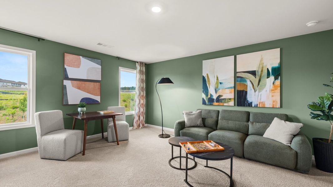 Furnished interior in a model home at Hamptons at Riverwood East in Dallas (Image 24).