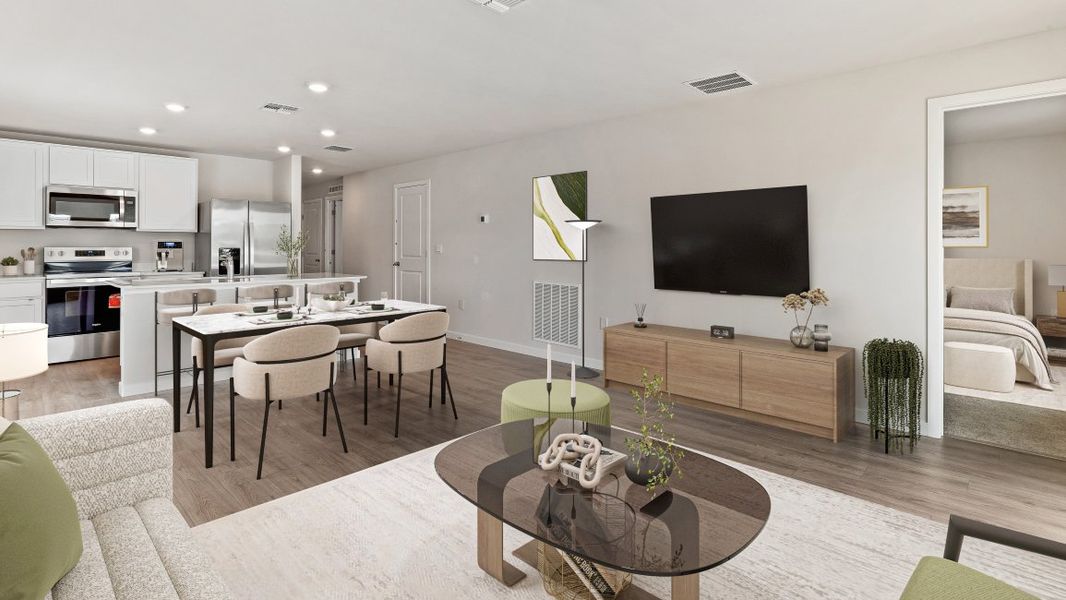 Furnished interior in a model home at Asher Park in Lehigh Acres (Image 48).