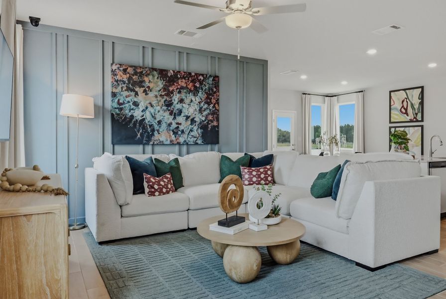 Furnished interior in a model home at Heritage Mill in Hutto (Image 3). Furnished interior in a model home at Heritage Mill in Hutto (Image 3).
