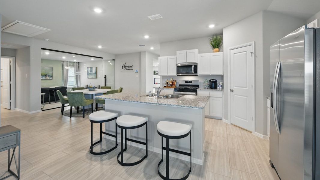 Furnished interior in a model home at Hickory Grove in Krum (Image 6).