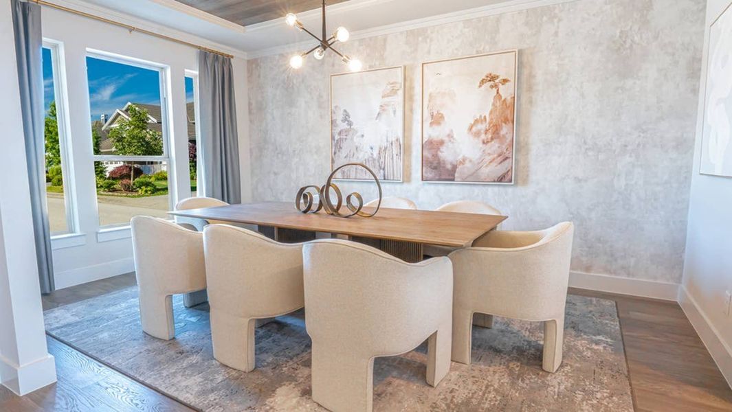 Furnished interior in a model home at Brookfield in Melissa (Image 23).