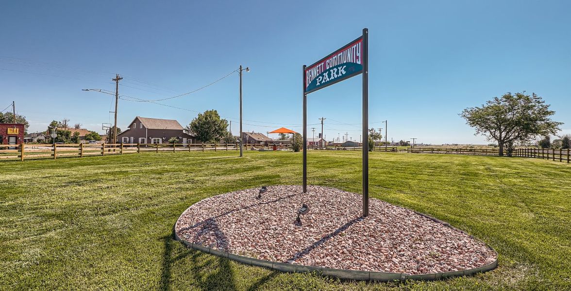 Bennett Community Park sign Bennett Community Park sign