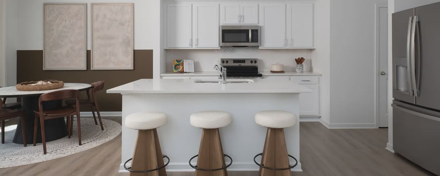 Furnished interior in a model home at Leydenview in Mableton (Image 3).