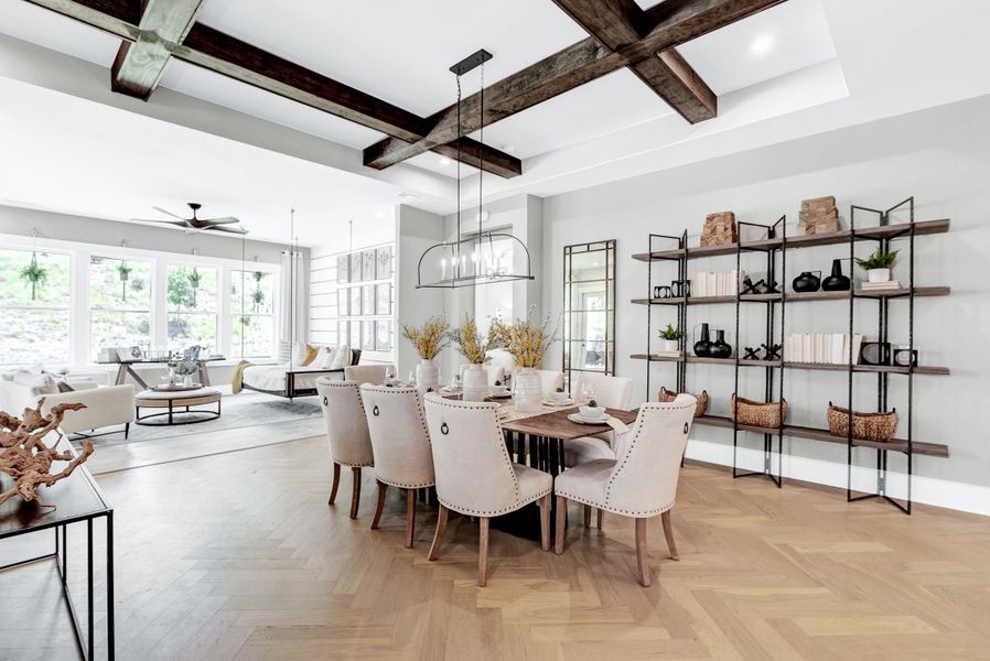 Furnished interior in a model home at Cresswind at Rocky River - OPEN 2026 in Locust (Image 18). Furnished interior in a model home at Cresswind at Rocky River - OPEN 2026 in Locust (Image 18).