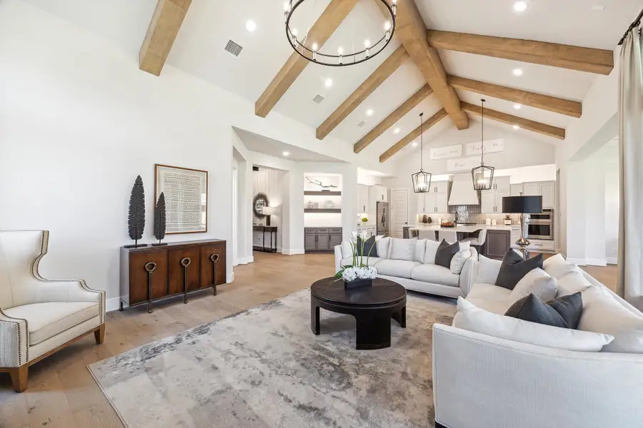 Furnished interior in a model home at The Woodlands Hills – 65' in Willis (Image 9). Furnished interior in a model home at The Woodlands Hills – 65' in Willis (Image 9).