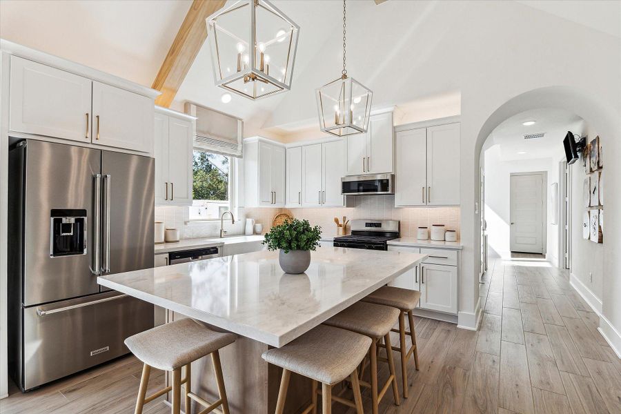 Furnished interior in a model home at Kresston - 40' in Montgomery (Image 8). Furnished interior in a model home at Kresston - 40' in Montgomery (Image 8).