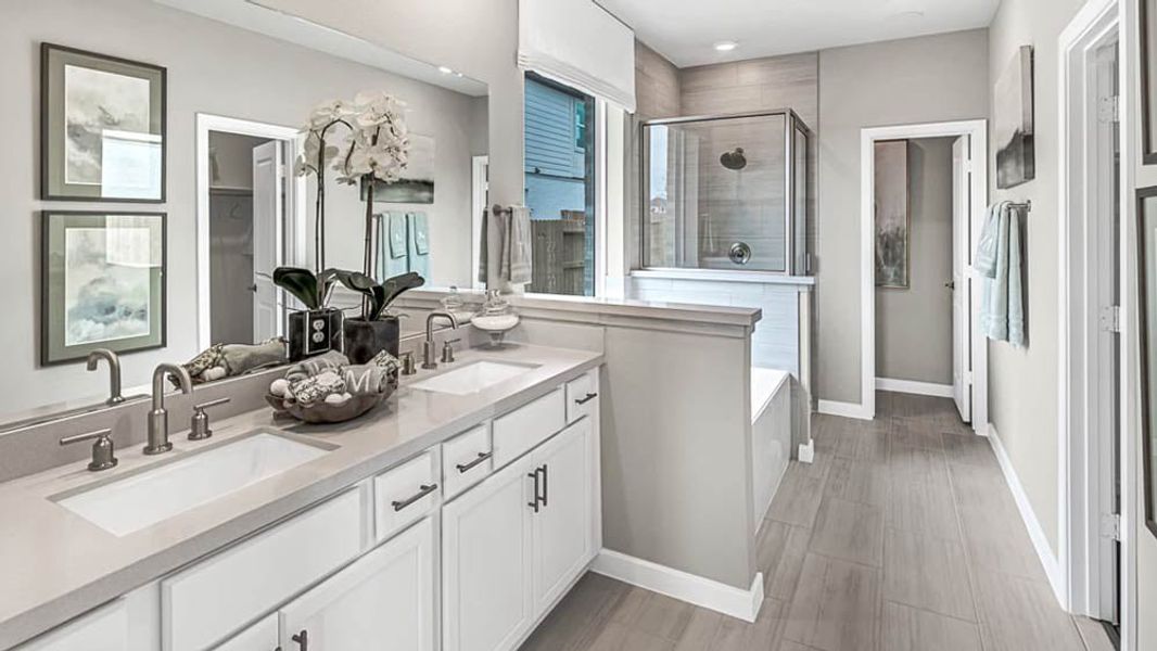 Furnished interior in a model home at Avalon at Cypress in Cypress (Image 28).