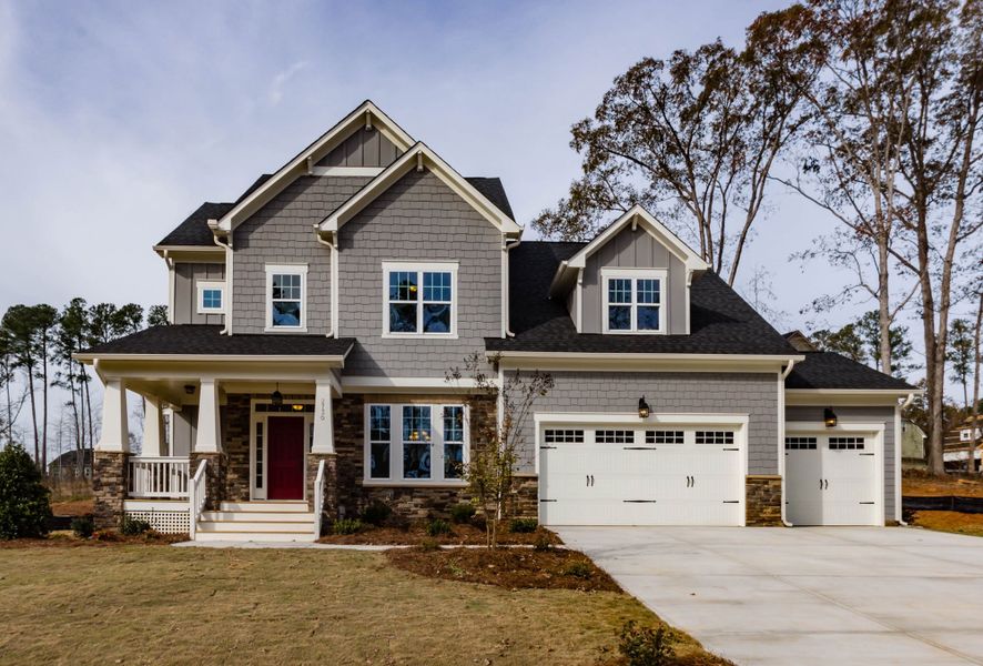 Front exterior of a home in the Brighton Forest - Apex - Robuck Homes community, located in Garner, NC (Image 10).