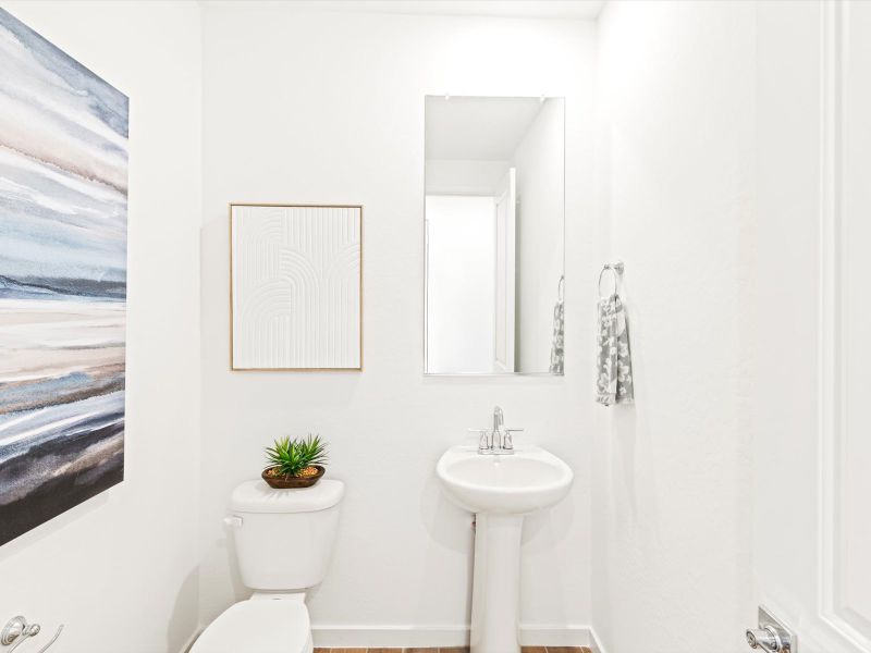 Furnished interior in a model home at Mountain View Estates Signature Series in Buckeye (Image 16).