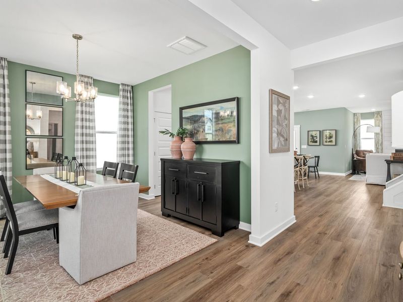 Furnished interior in a model home at Calista Farms in White House (Image 6). Furnished interior in a model home at Calista Farms in White House (Image 6).