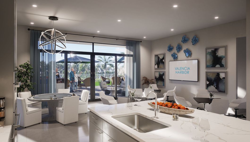 Furnished interior in a model home at Valencia Harbor (55+) in Fort Myers (Image 8).