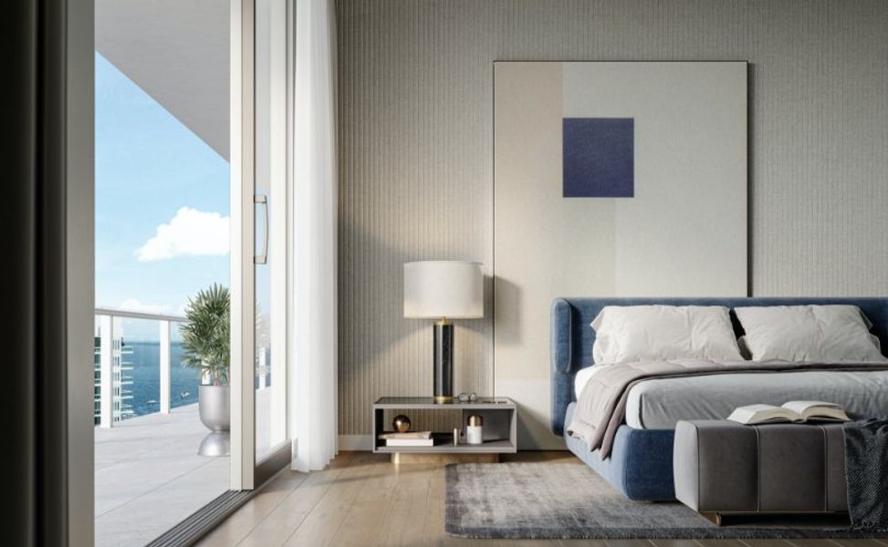 Furnished interior in a model home at Mr. C Residences in Miami (Image 41).