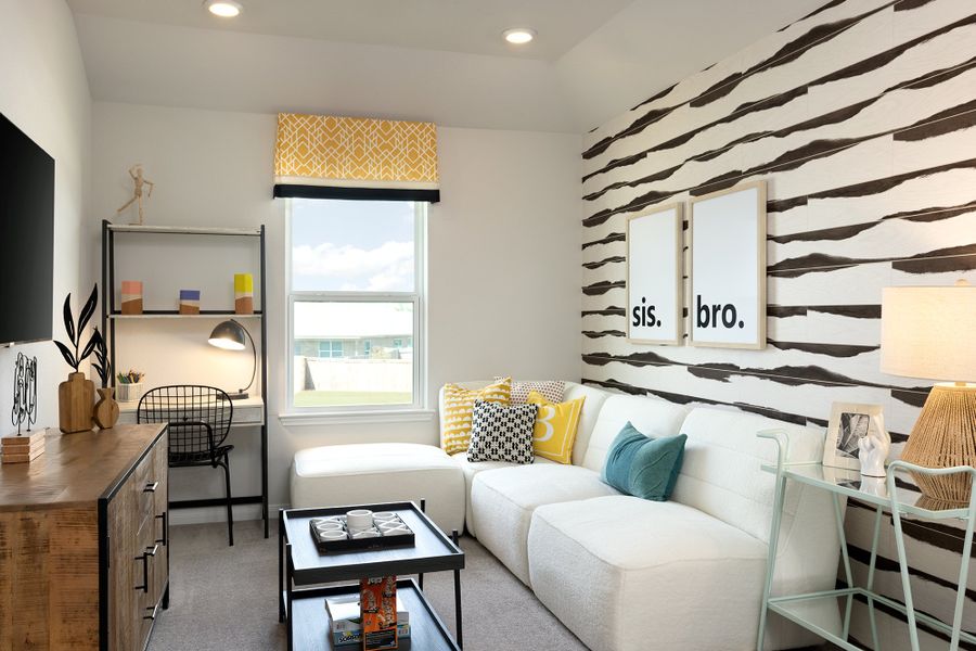 Furnished interior in a model home at Morgan Meadows in San Antonio (Image 8). Furnished interior in a model home at Morgan Meadows in San Antonio (Image 8).