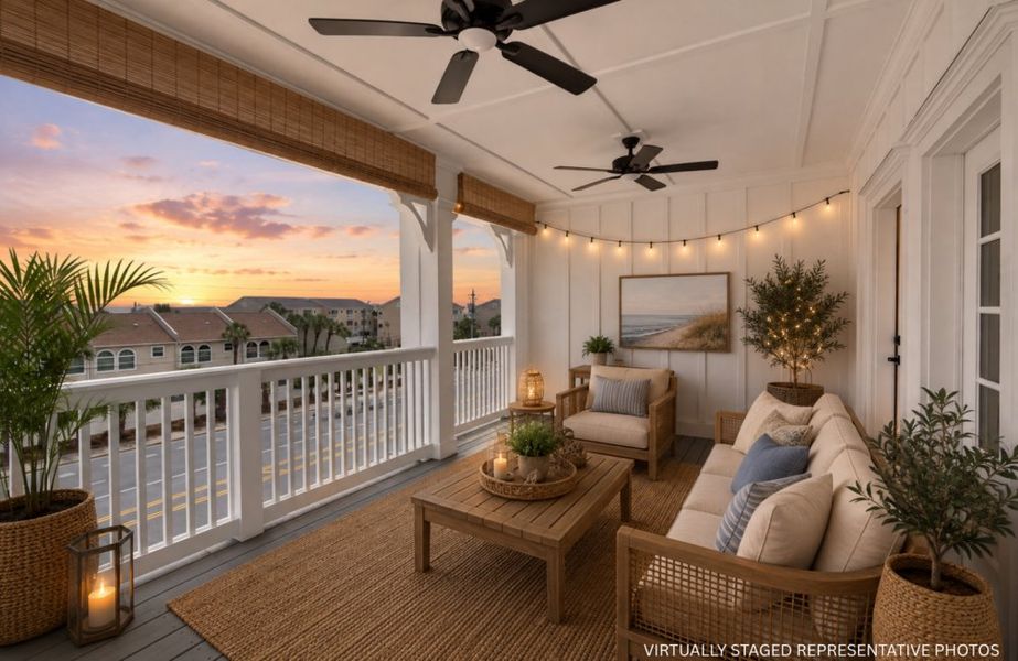 Exterior details of a home in Thomas Drive, Panama City Beach (Image 5).