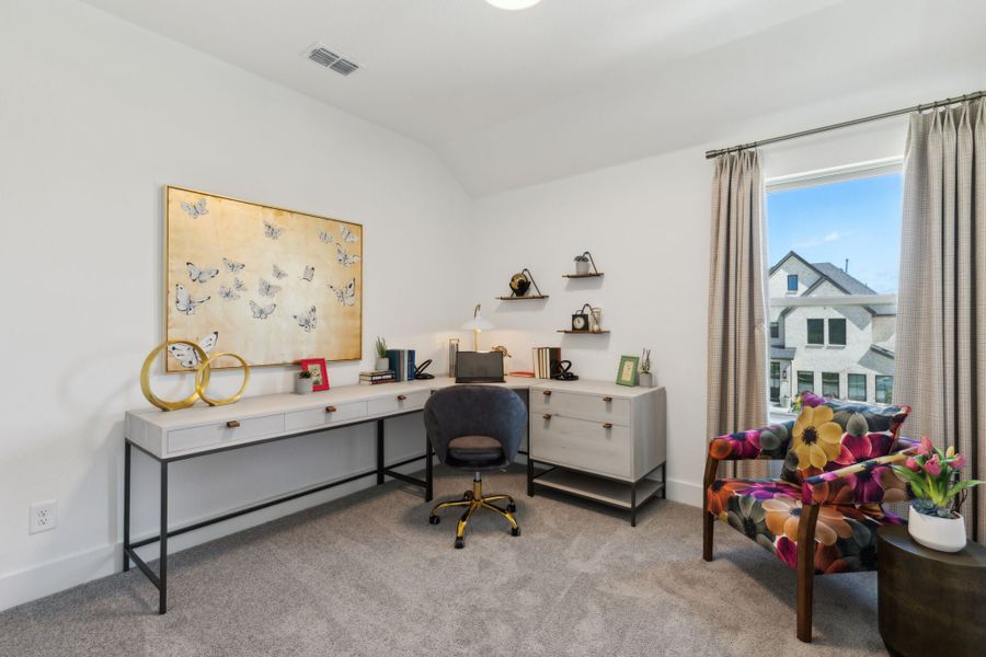 Furnished interior in a model home at Painted Tree Woodland West in McKinney (Image 63). Furnished interior in a model home at Painted Tree Woodland West in McKinney (Image 63).