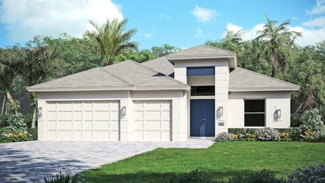 Front exterior of a home in the BELTERRA community, located in Port St. Lucie, FL (Image 56). Front exterior of a home in the BELTERRA community, located in Port St. Lucie, FL (Image 56).