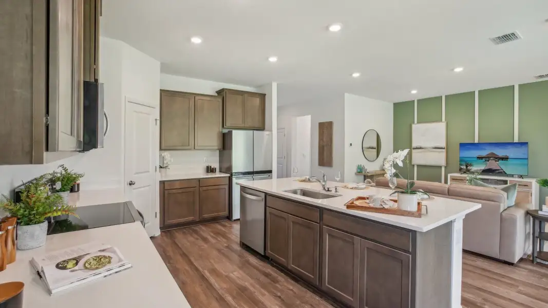 Furnished interior in a model home at Pasadena Ridge in Dade City (Image 22).