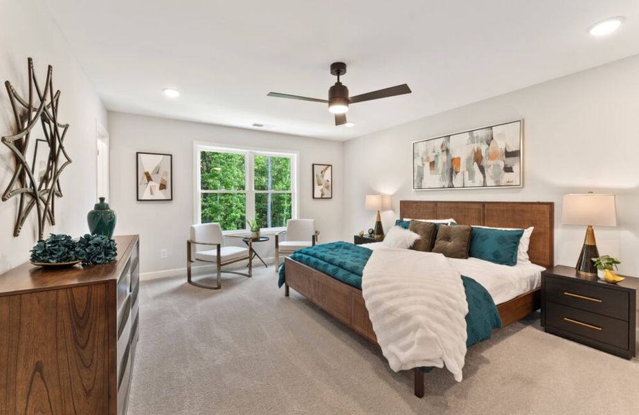 Furnished interior in a model home at Wildwood Place in Powder Springs (Image 8).