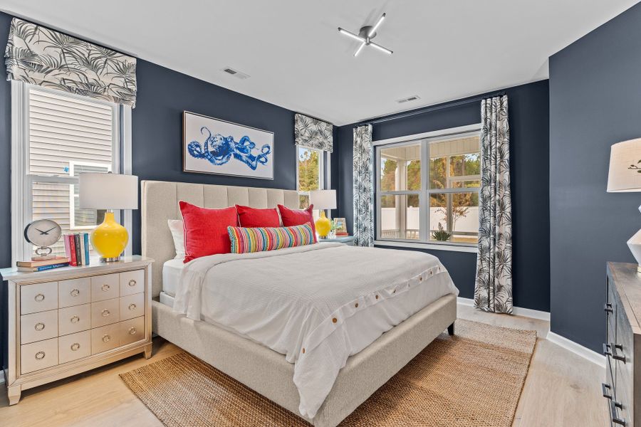 Furnished interior in a model home at Coastal Haven in Leland (Image 13).