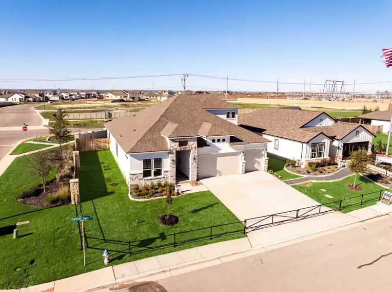 Front exterior of a home in the Weltner Farms 60’s community, located in New Braunfels, TX (Image 10).