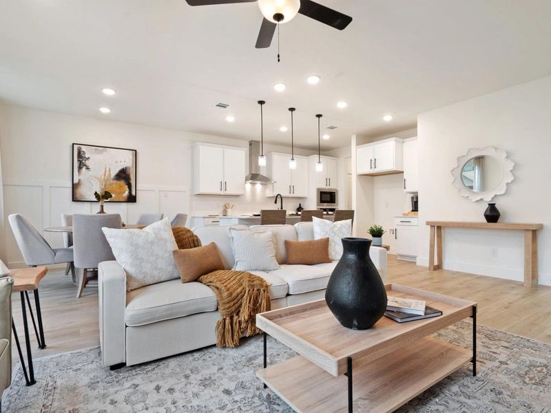 Furnished interior in a model home at Lake Park Villas in Wylie (Image 8).