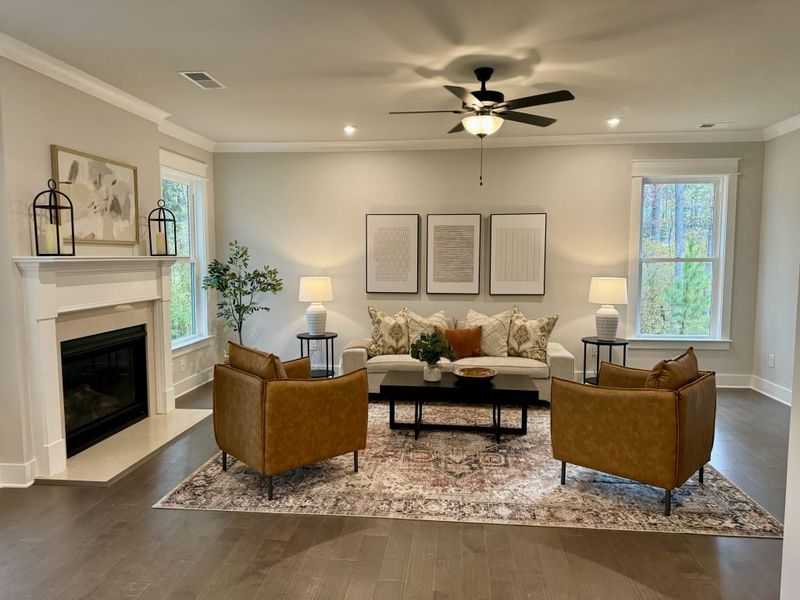 Furnished interior in a model home at Springside Reserve in Powder Springs (Image 28).
