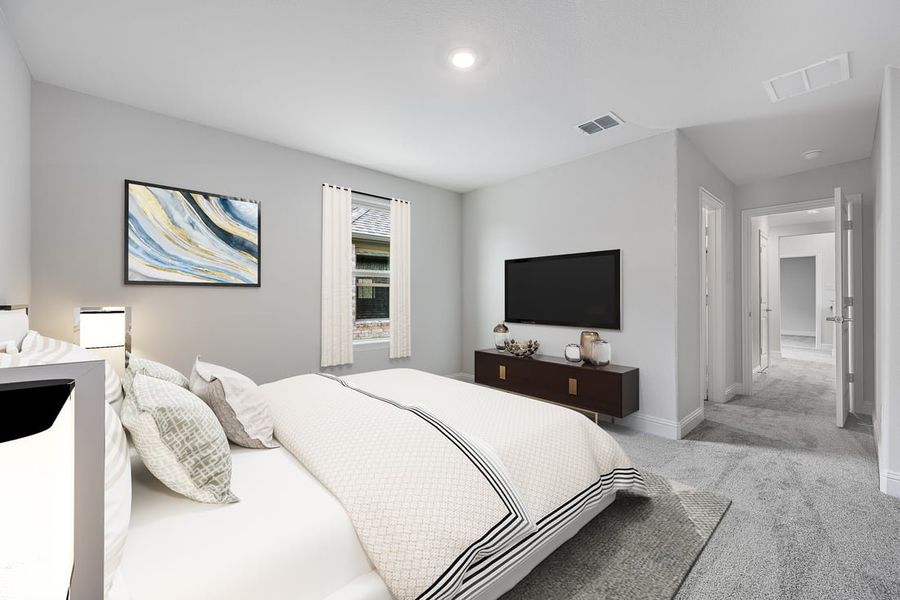 Furnished interior in a model home at The Ranch at Uptown Celina 40s in Celina (Image 57).