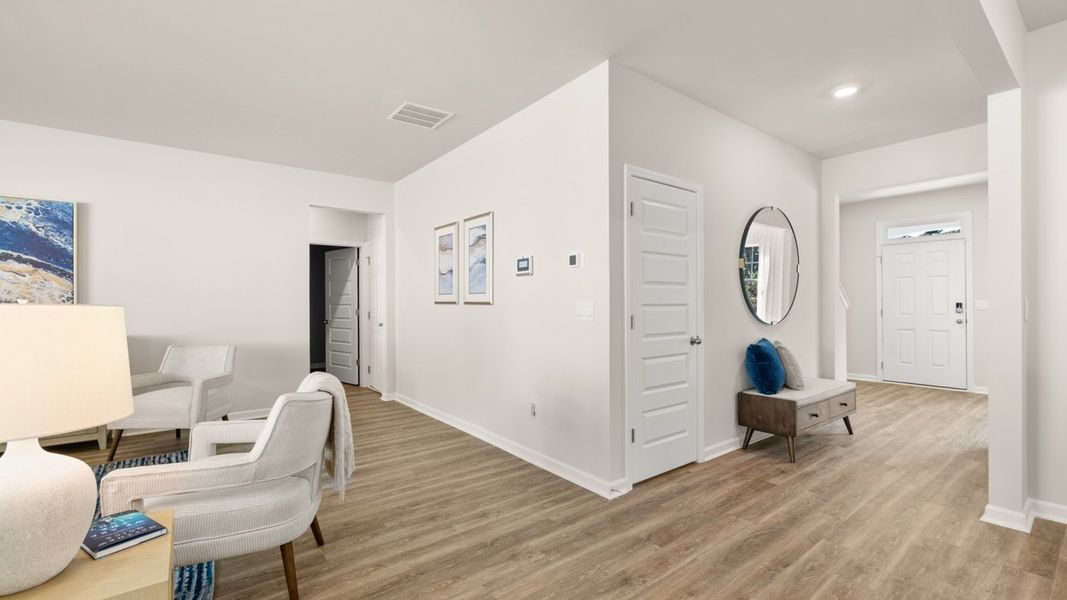 Furnished interior in a model home at Brooks Station in Dacula (Image 22). Furnished interior in a model home at Brooks Station in Dacula (Image 22).