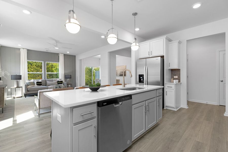 Furnished interior in a model home at Grandview Villas Townhomes in Pfafftown (Image 7).