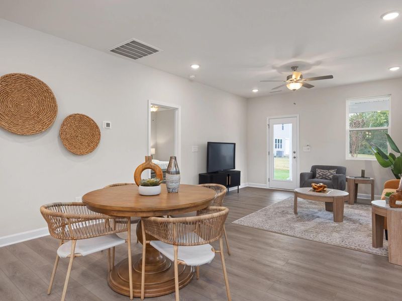 Furnished interior in a model home at Gregory Village in Lillington (Image 16). Furnished interior in a model home at Gregory Village in Lillington (Image 16).